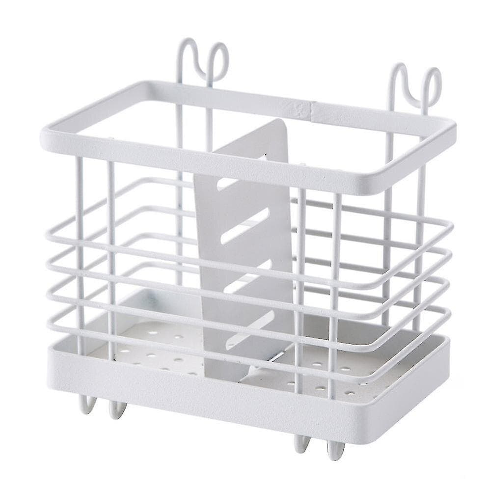 Hmwy Järn ätpinnar Cage Sked Gaffel Förvaringsställ Hylla Bestick Arrangör Hållare Porslinskorglåda