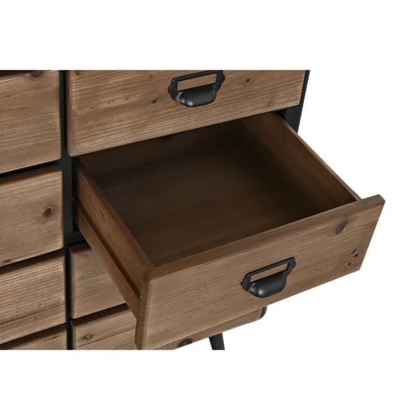 Byrå DKD Home Decor Brun Svart Metall Gran Loft 114 x 42 x 96 cm