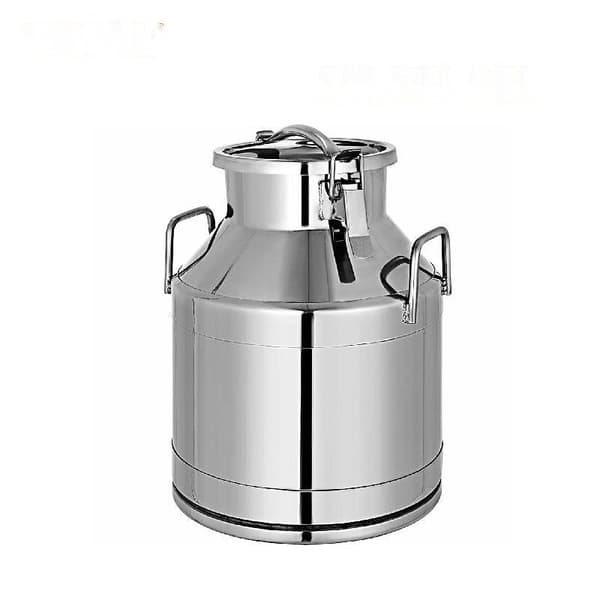Rostfritt stål mjölkkanna 10L-50L - Tätlock, rostskyddande & livsmedelsgodkänd silikontätning