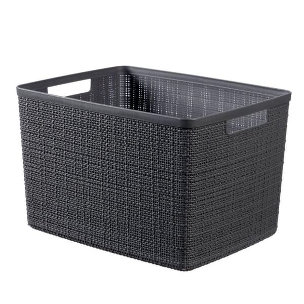 Curver Opbergmand Jute Look 20L Antraciet