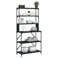 Miniatyrbilde 3 av 10: vidaXL Bakehylle 6 hyller svart 90x40x180 cm konstruert tre