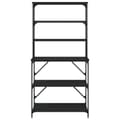 Miniatyrbilde 4 av 10: vidaXL Bakehylle 6 hyller svart 90x40x180 cm konstruert tre
