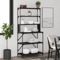 Miniatyrbilde 2 av 10: vidaXL Bakehylle 6 hyller svart 90x40x180 cm konstruert tre