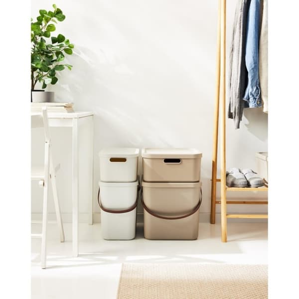 Rotho Albula Decoration Opbevaringsboks 20L Cappuccino