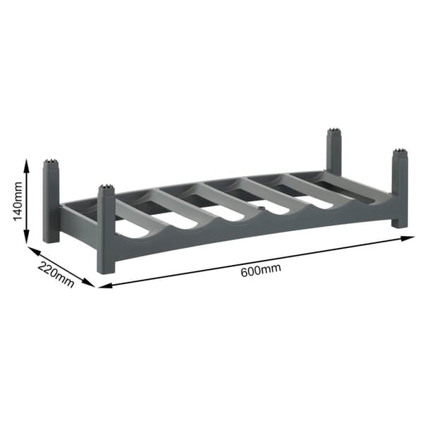 Rotho Vario Flaskställ antracit