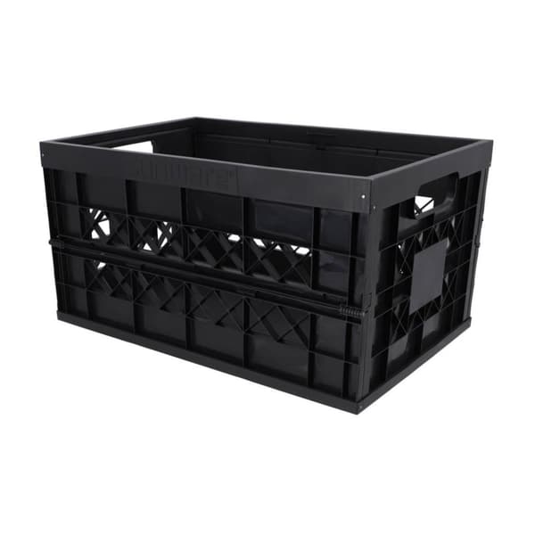 Solgods Heavy Duty Folding Crate 45L Svart