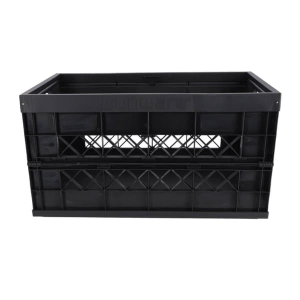 Solgods Heavy Duty Folding Crate 45L Svart