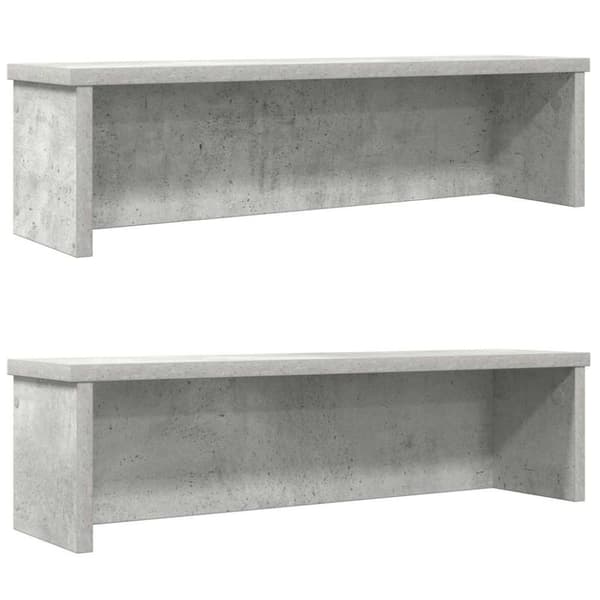 vidaXL køkkenreoler kan stables 2 stk. 50x15x16 cm betongrå