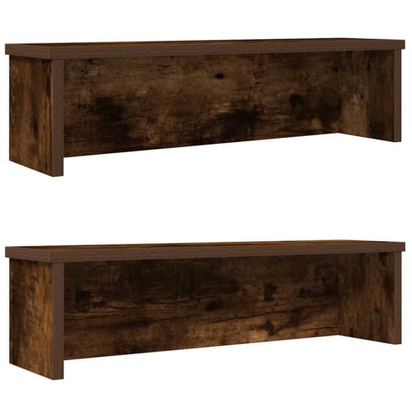 vidaXL køkkenreoler kan stables 2 stk. 50x15x16 cm røget egetræsfarve