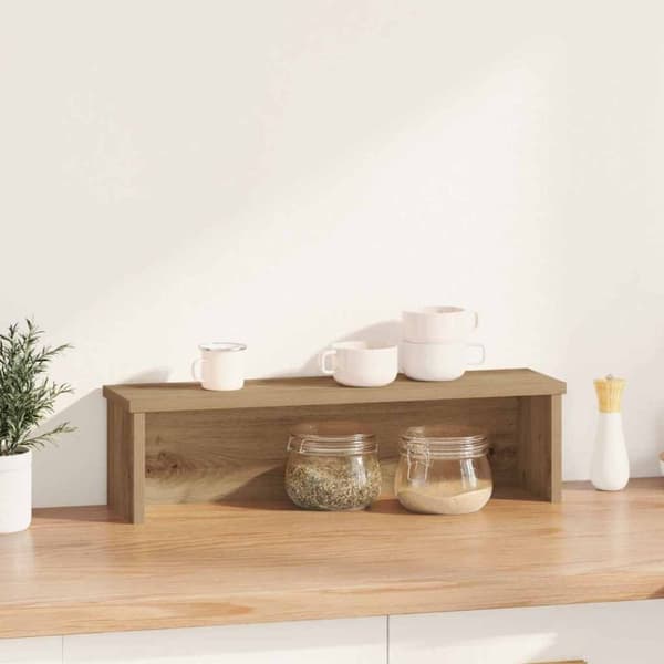vidaXL køkkenstativ kan stables 50x15x16 cm konstrueret træ kunsteg
