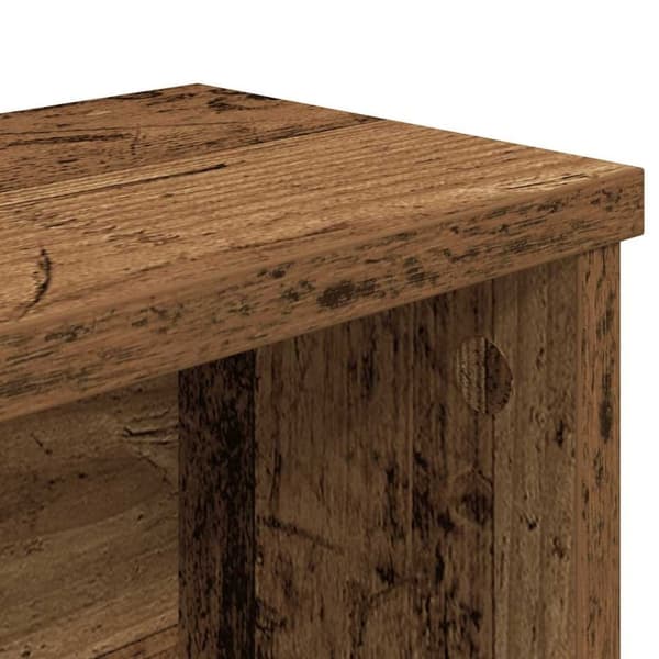 vidaXL Köksställ stapelbara åldrat trä 50x15x16 cm konstruerat trä
