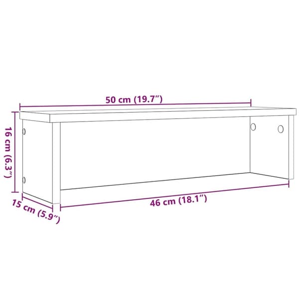 vidaXL Kjøkkenstativer stablebare 2 stk betonggrå 50x15x16 cm