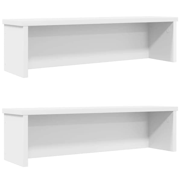 vidaXL Kjøkkenstativer stablebare 2 stk hvit 50x15x16 cm