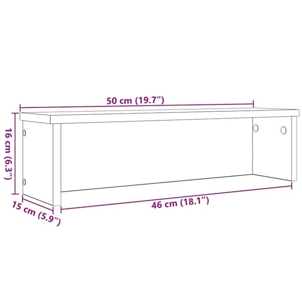 vidaXL køkkenstativ kan stables 50x15x16 cm konstrueret træ sort