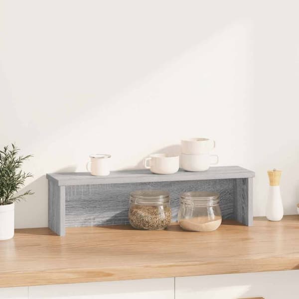 vidaXL Kjøkkenstativ stablebare grå sonoma 50x15x16 cm konstruert tre