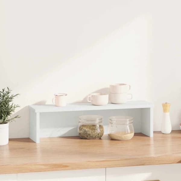 vidaXL Köksställ stapelbara vit 50x15x16 cm konstruerat trä