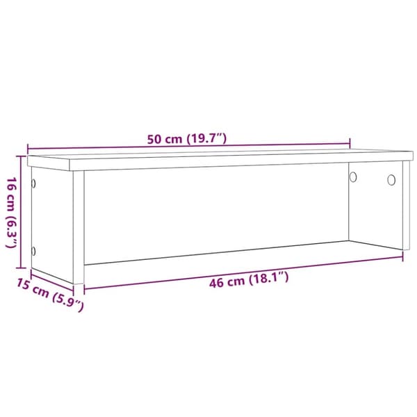 vidaXL køkkenstativ kan stables 50x15x16 cm konstrueret træ hvid