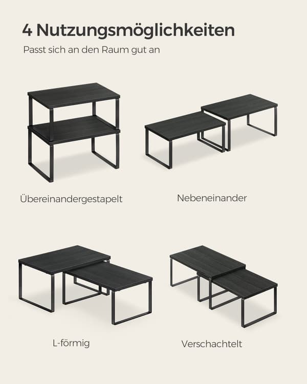 Kitchen Boards-set af 2-Stackable-black-Black-Ebbenhout