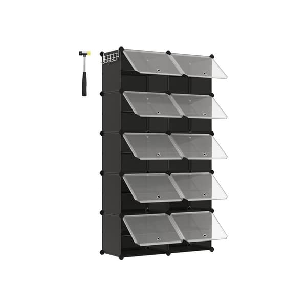 Skoreol, SONGMICS, 32 x 165 x 125 cm, Sort.
