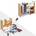 Miniatyrbild 5 av 7: Hylla, SONGMICS, 64.7x15x40 cm, Natur