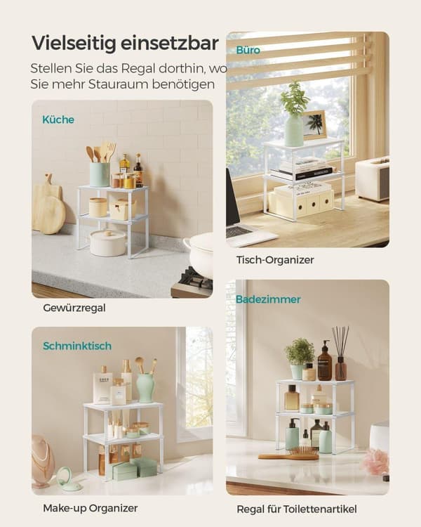 Køkkenhylde, SONGMICS, Skyhvid