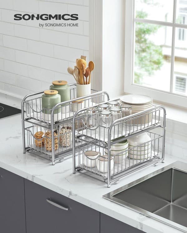 Organizer, SONGMICS, Metallisk Sølv