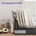 Pikkukuva 3 / 5: Astiankuivausteline, SONGMICS KCS034B01, 20.6x44.5x13.1 cm, hopea-musta