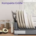 Pikkukuva 3 / 5: Astiankuivausteline, SONGMICS KCS034B01, 20.6x44.5x13.1 cm, hopea