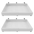 Miniatyrbillede 1 af 2: Telescopisk Skuffe, Moderne Design, Justerbar Længde 12,6-20,4 tommer,2Pcs Hvid