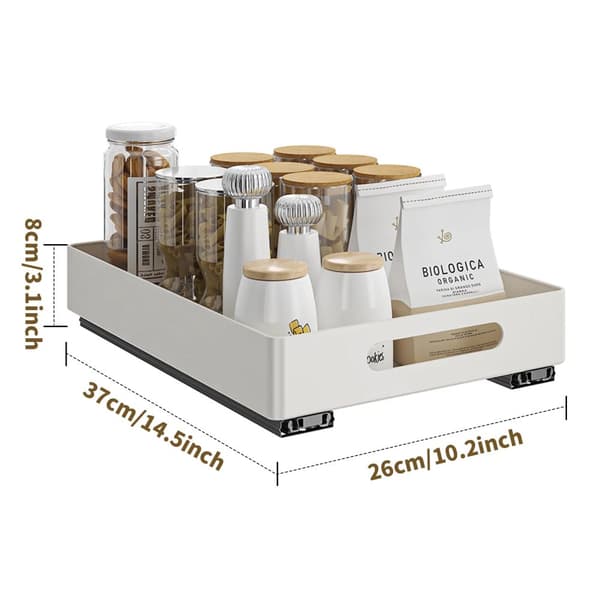 Træk-Ud Skuffeorganisator, Moderne Design, Nem Installation,HVID
