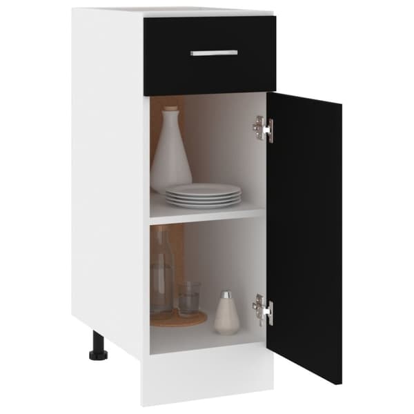 vidaXL skuffeunderskab 30x46x81,5 cm spånplader sort