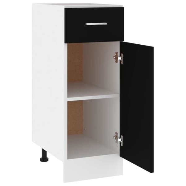 vidaXL skuffeunderskab 30x46x81,5 cm spånplader sort