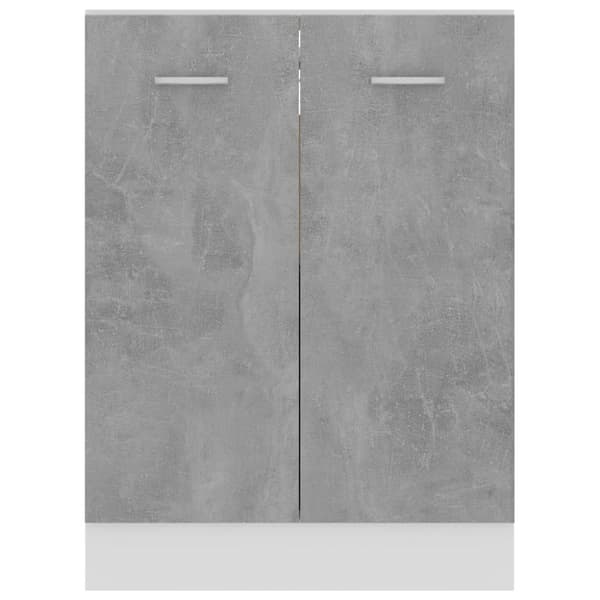 vidaXL Bunnskap betonggrå 60x46x81,5 cm sponplate