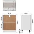 Miniatyrbilde 10 av 11: vidaXL Bunnskap betonggrå 60x46x81,5 cm sponplate