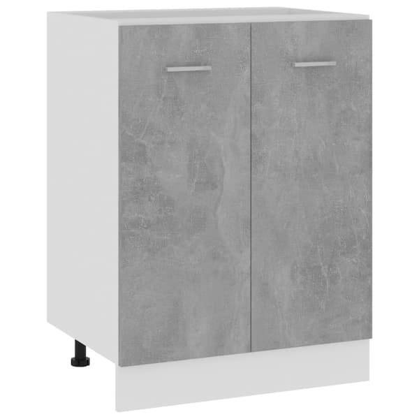 vidaXL Bunnskap betonggrå 60x46x81,5 cm sponplate