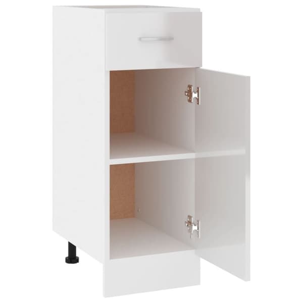 vidaXL skuffeunderskab 30x46x81,5 cm spånplade hvid højglans