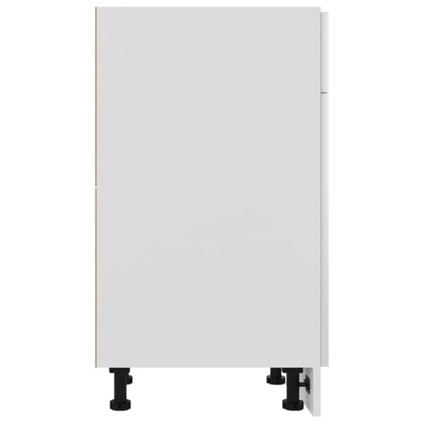 vidaXL skuffeunderskab 30x46x81,5 cm spånplade hvid højglans