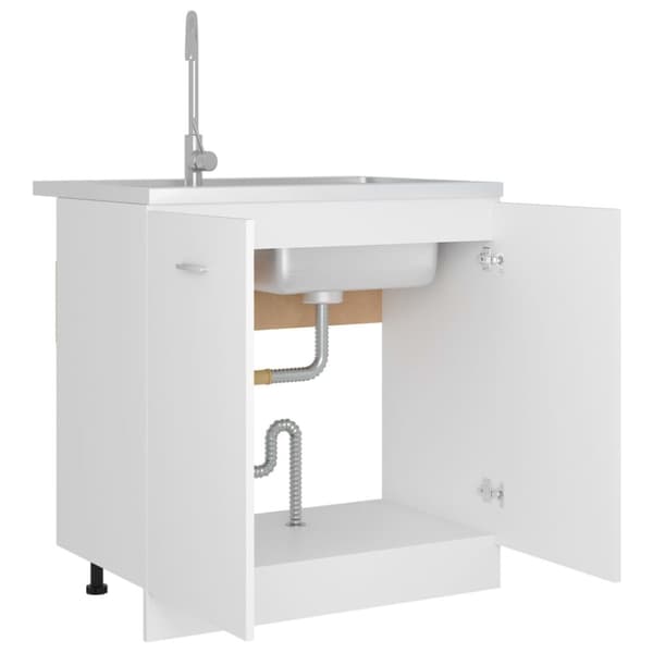 vidaXL Allaskaappi valkoinen 80x46x81,5 cm lastulevy