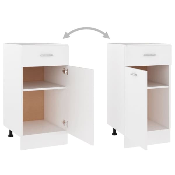 vidaXL Alalipastokaappi valkoinen 40x46x81,5 cm lastulevy