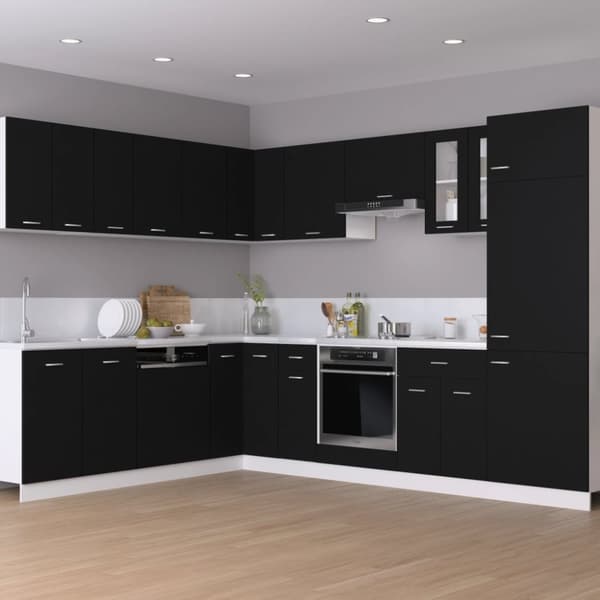 vidaXL Allaskaappi musta 80x46x81,5 cm lastulevy
