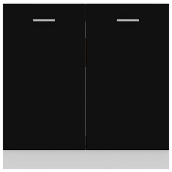 vidaXL Allaskaappi musta 80x46x81,5 cm lastulevy