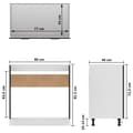 Pikkukuva 10 / 11: vidaXL Allaskaappi musta 80x46x81,5 cm lastulevy