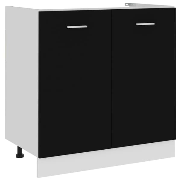 vidaXL Allaskaappi musta 80x46x81,5 cm lastulevy