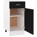 Miniatyrbillede 5 af 11: vidaXL skuffeunderskab 40x46x81,5 cm spånplade sort