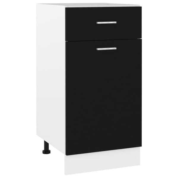 vidaXL skuffeunderskab 40x46x81,5 cm spånplade sort