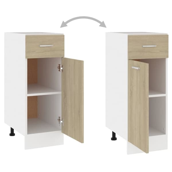 vidaXL Alalipastokaappi Sonoma-tammi 30x46x81,5 cm lastulevy