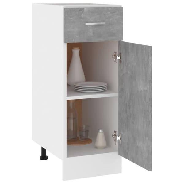 vidaXL skuffeunderskab 30x46x81,5 cm spånplader betongrå