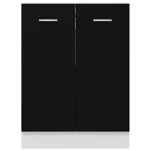 vidaXL Bunnskap svart 60x46x81,5 cm sponplate