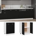 Miniatyrbilde 2 av 11: vidaXL Bunnskap svart 60x46x81,5 cm sponplate