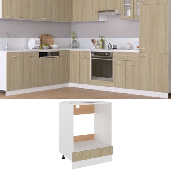 vidaXL Uunikaappi Sonoma-tammi 60x46x81,5 cm lastulevy